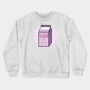 cute japanese magic moon milk box Crewneck Sweatshirt